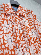 PRADA 26S PRINTED PLEATED DRESS STYLE 987