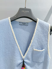 PRADA 26S V-NECK KNIT TOP STYLE 966
