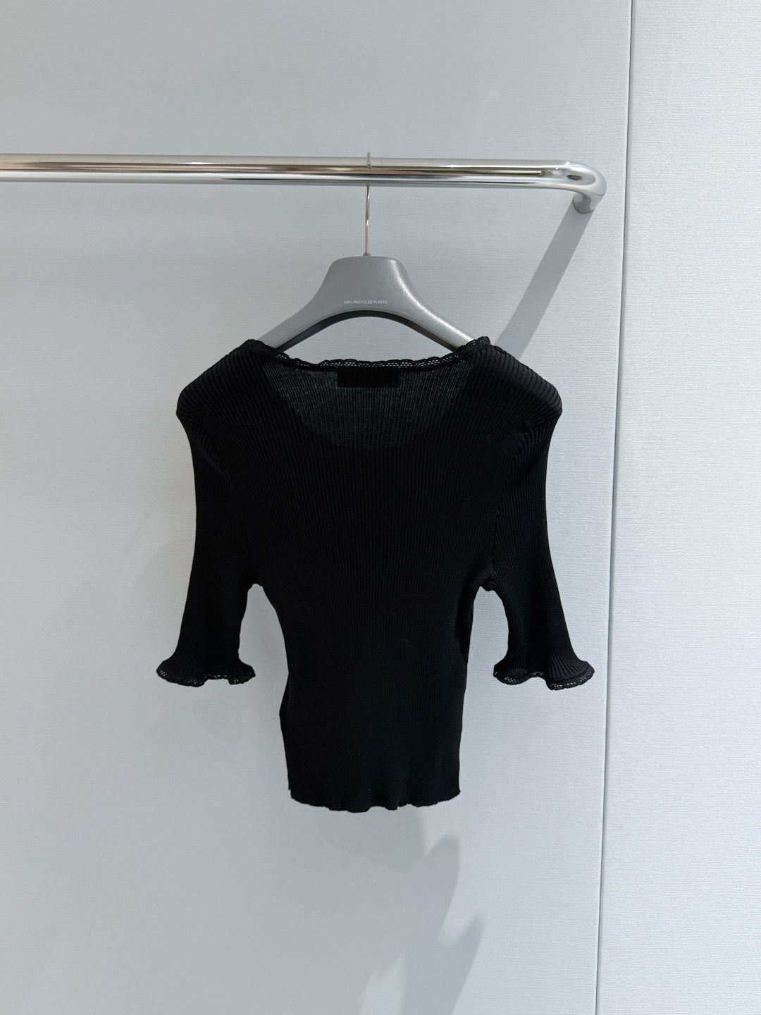 PRADA 26S SHORT-SLEEVE KNIT SWEATER STYLE 945