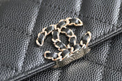CHANEL 25S KELLY 14.5 CM IN BLACK LAMBSKIN