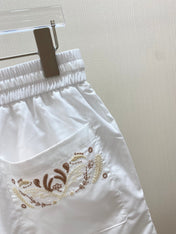 HERMES 25S EMBROIDERED SHORTS 158