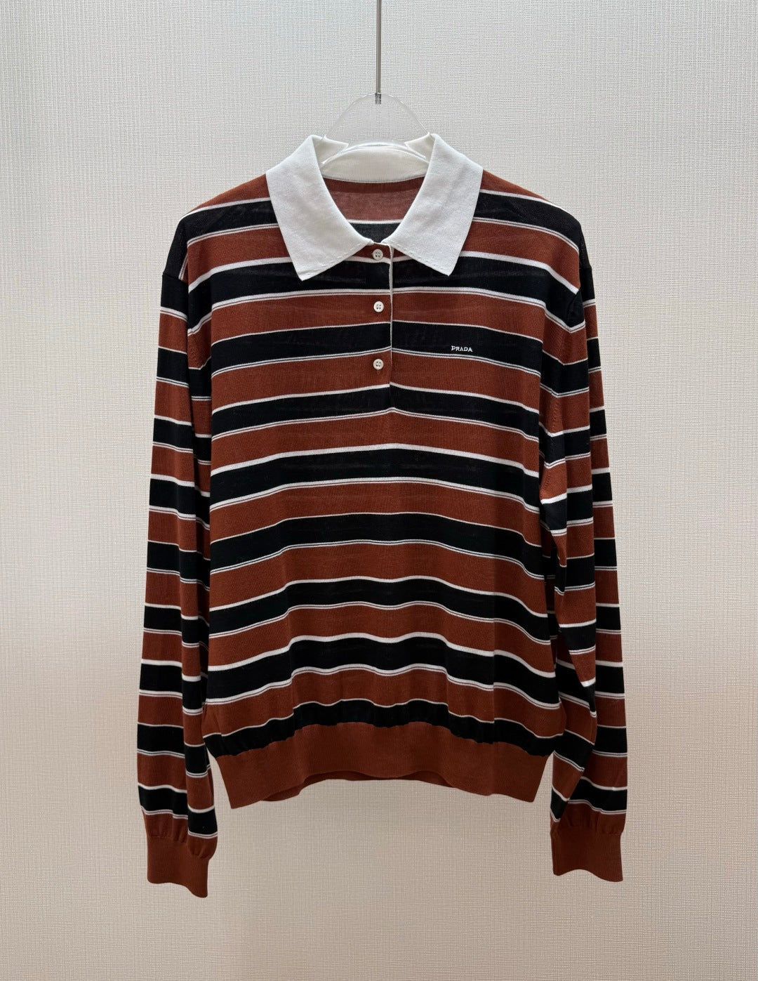 PRADA 26S STRIPED LONG-SLEEVE KNIT SWEATER 1058