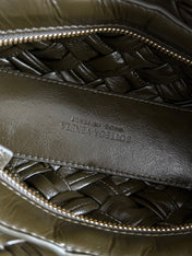 KELIMERO CHA-CHA CLUTCH 28.5 IN DARK GREEN LAMBSKIN
