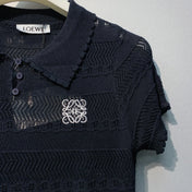 LOEWE 26S OPEN KNIT POLO 357