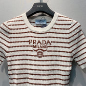 PRADA 26S SHORT-SLEEVE KNIT TOP 1042