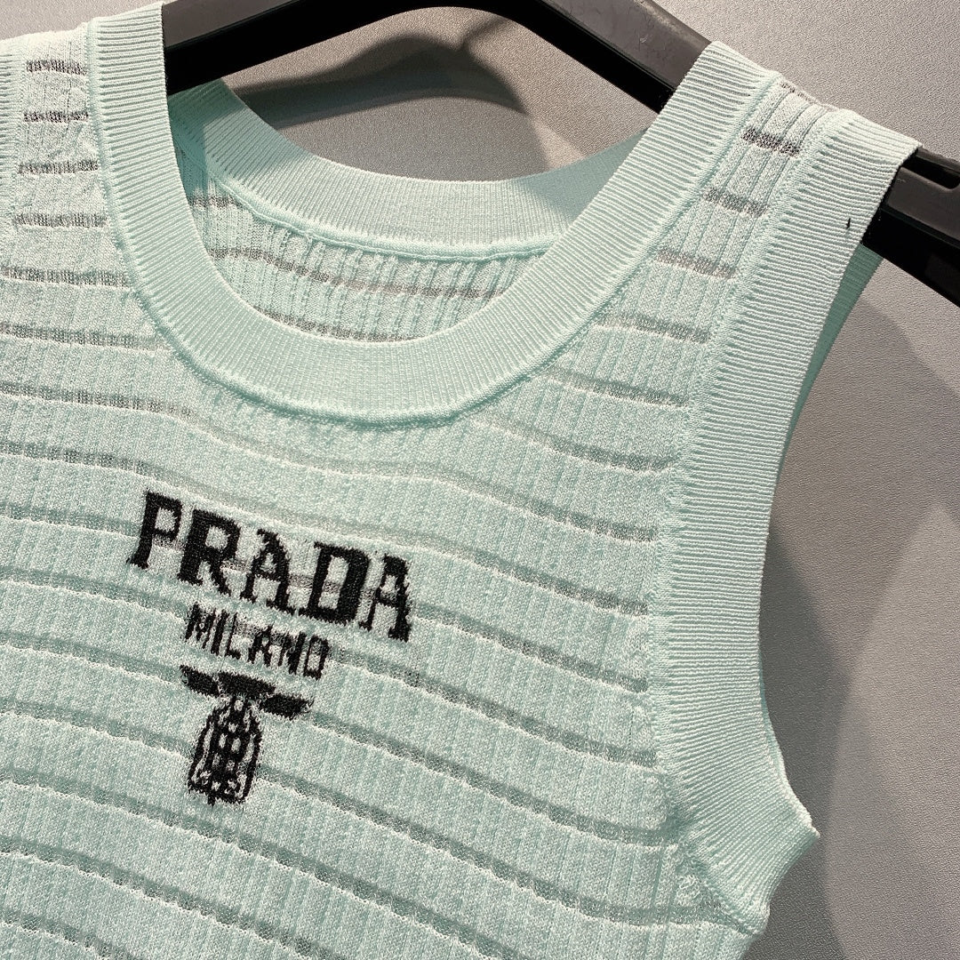 PRADA 26S SLEEVELESS KNIT TOP 1008