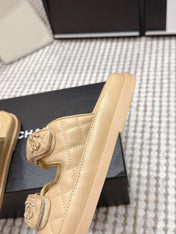 CHANEL 26S SANDALS IN LIGHT SAND BEIGE CALFSKIN