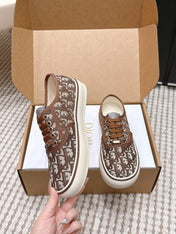 DIOR 26S SALTWIND SNEAKER IN BROWN FABRIC STYLE 6