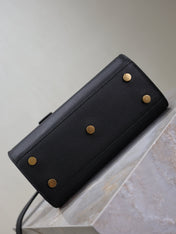YSL 25S SAC DE JOUR 22 IN BLACK SUPPLE GRAINED CALFSKIN GOLD HARDWARE
