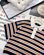 CHANEL 25S SHORT-SLEEVE STRIPED SHIRT 598