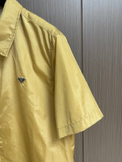 PRADA 26S SHORT-SLEEVE ZIP-UP SHIRT 1034