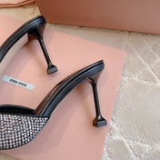 Black High - Heels Diamond Sheepskin
