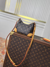 LV 25S BOULOGNE 20 IN DARK BROWN MONOGRAM CANVAS GOLD HARDWARE