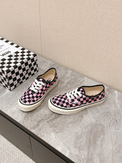 VALENTINO 25S GARAVANI X VANS SNEAKERS IN PINK MIX BLACK CANVAS