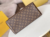 GRAND PALAIS TOTE BAG 34 IN BROWN MONOGRAM COATED CANVAS
