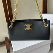 NEWSPAPER TRIOMPHE SOFT 31 BLACK IN CALFSKIN