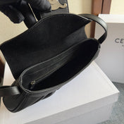 TEEN POLLY 29 IN BLACK CALFSKIN SILVER HARDWARE