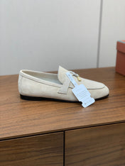 LP 26S SUMMER CHARMS WALK LOAFER IN CREAM WHITE SUEDE GOLD HARDWARE