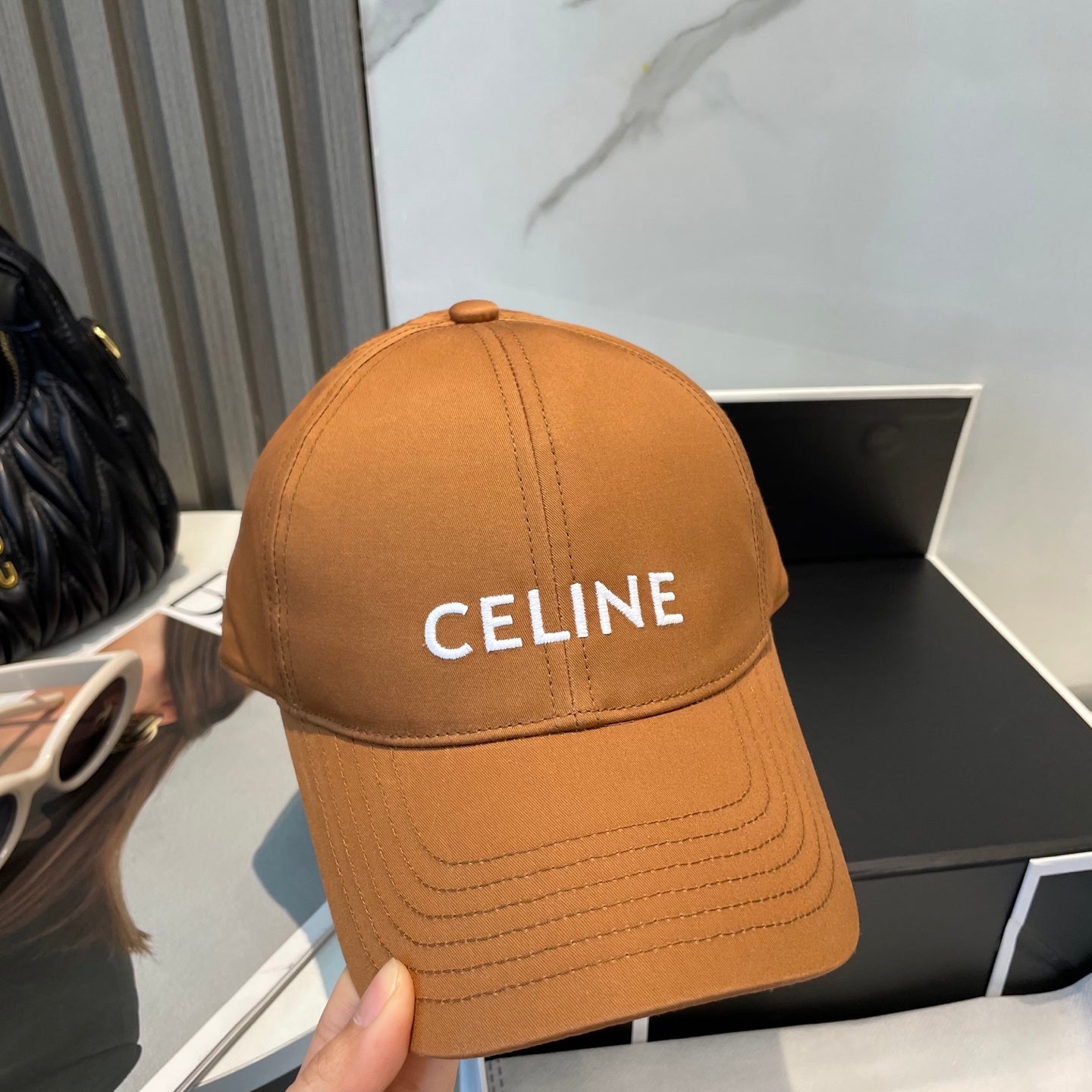 BASEBALL CAP MODEL 650750 IN BURNT ORANGE COTTON