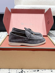 LP 26S SUMMER CHARMS WALK LOAFER IN CHARCOAL GRAY SUEDE GOLD HARDWARE