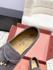 LP 26S SUMMER CHARMS WALK LOAFER IN CHARCOAL GRAY SUEDE GOLD HARDWARE