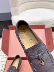 LP 26S SUMMER CHARMS WALK LOAFER IN PURPLE GRAY SUEDE GOLD HARDWARE