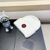 BEANIE HAT IN WHITE WOOL AND RABBIT FUR 433475