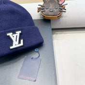 BEANIE HAT IN NAVY BLUE  WOOL 435030