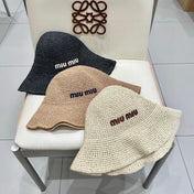 MIUMIU RAFFIA BUCKET HAT STYLE 71