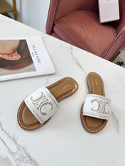 LYMPIA MULE WHITE CANVAS