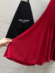 YSL 26S PLEATED MIDI SKIRT 268