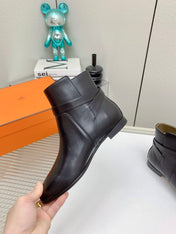 WOMEN'S NEO ANKLE BOOT IN BLACK CALFSKIN