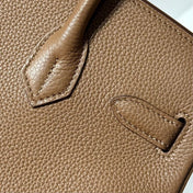 25S HERMES BIRKIN 30 IN COFFEE CALFSKIN GOLD HARDWARE