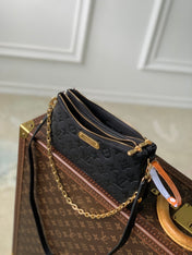 LIV POCHETTE BAG 24 IN BLACK MONOGRAM EMPREINTE LEATHER
