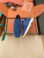 LP 26S BASIC 360 FLEXY WALK SNEAKER IN DARK BLUE FABRICS AND CALFSKIN