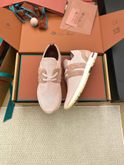 LP 26S BASIC 360 FLEXY WALK SNEAKER IN PINK FABRICS AND CALFSKIN