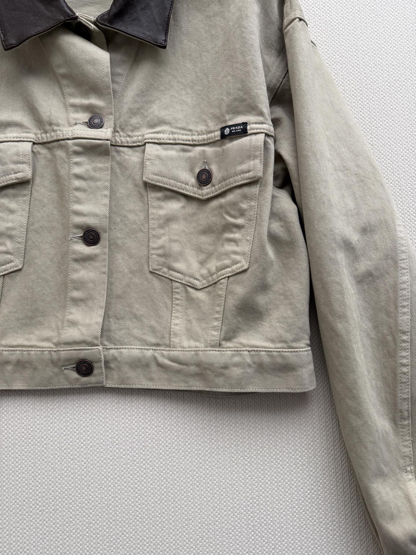 PRADA 26S LEATHER COLLAR JACKET STYLE 938
