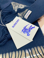HARE WOOL CASHMERE SCARF 180 CM COBALT BLUE 376428