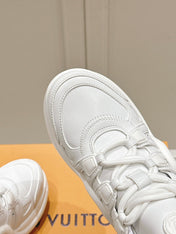 LV BARRACUDA SNEAKER IN WHITE CALFSKIN