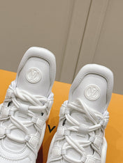 LV BARRACUDA SNEAKER IN WHITE CALFSKIN