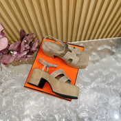 JAM 30 SANDAL IN TORTILLA BROWN VELVET