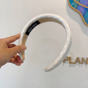 SIMPLE HAIRBAND IN WHITE TWEED 282733