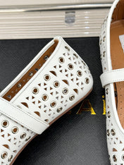 MARY JANE IN WHITE CALFSKIN