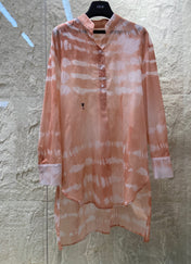 HIGH WAISTED TIE DYE SKIRT 25S IN COTTON 266215