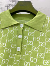GUCCI 26S SHORT-SLEEVE KNIT POLO SHIRT 471