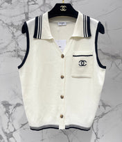 CHANEL 26S SLEEVELESS KNIT TOP 1417