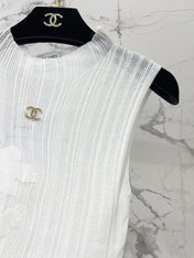 CHANEL 26S SLEEVELESS KNIT TOP 1318