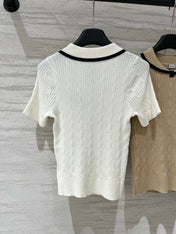 LOEWE 26S CABLE-KNIT LOGO SWEATER TOP 534