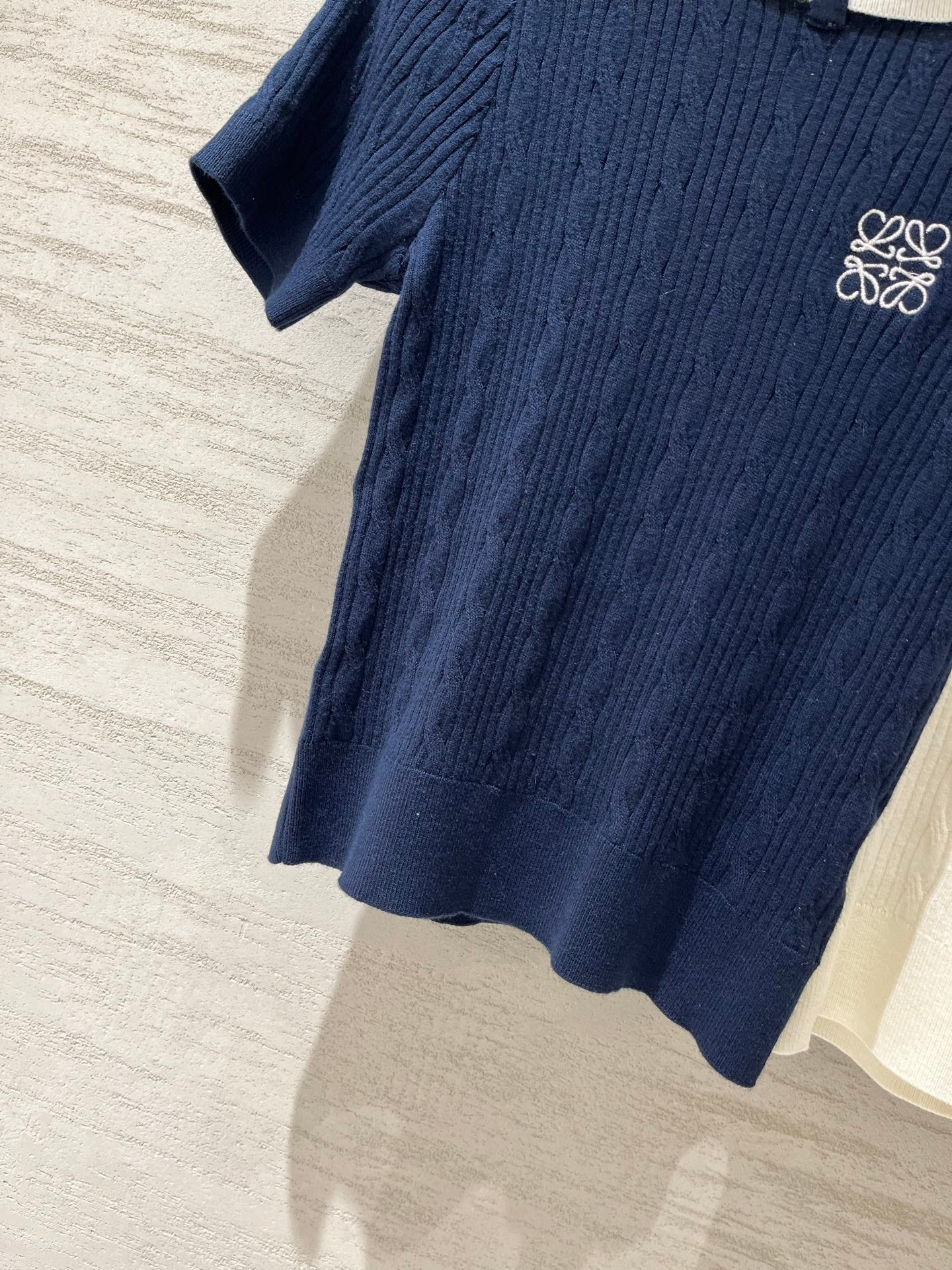 LOEWE 26S CABLE-KNIT LOGO SWEATER TOP 532