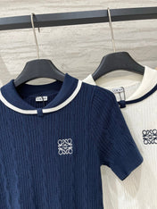 LOEWE 26S CABLE-KNIT LOGO SWEATER TOP 532